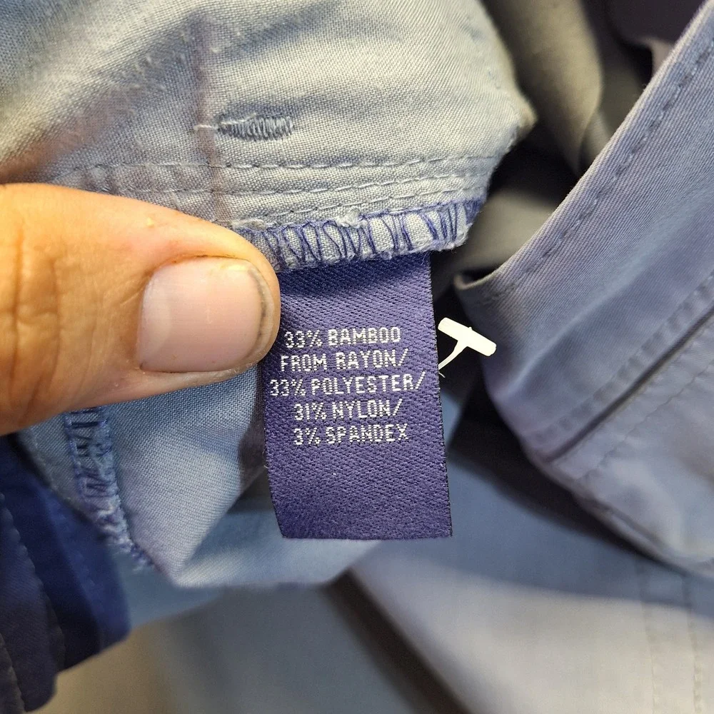 Johnnie-O Mens Cloudbreak Pants 32x30 Blue Grey JMPA1200 Straight Bamboo Blend